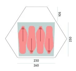 Bergans Wiglo LT 4P Zelt (red) -Gregory || VAUDE || Exped Verkaufsgeschäft Bergans Wiglo LT 4P Zelt red D 6056 671 Bild 4