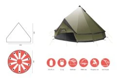 Grand Canyon Indiana 10 Zelt (capulet-olive) -Gregory || VAUDE || Exped Verkaufsgeschäft Grand Canyon Indiana 10 Zelt capulet olive D 330013 Bild 5