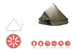 Grand Canyon Indiana 8 Zelt (capulet-olive) -Gregory || VAUDE || Exped Verkaufsgeschäft Grand Canyon Indiana 8 Zelt capulet olive D 330036 Bild 4