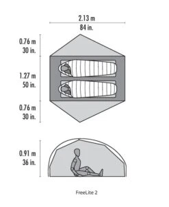 MSR Freelite 2 Zelt (green) -Gregory || VAUDE || Exped Verkaufsgeschäft MSR Freelite 2 Zelt green D 11515 Bild 2