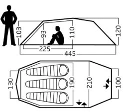 Nordisk Oppland 3 PU Zelt (dark-olive) -Gregory || VAUDE || Exped Verkaufsgeschäft Nordisk Oppland 3 PU Zelt dark olive D 122077 Bild 5