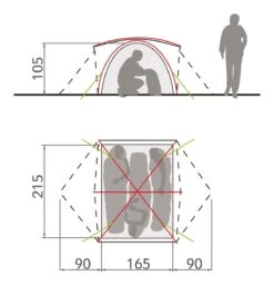 Vaude Campo 3P Zelt (terracotta) -Gregory || VAUDE || Exped Verkaufsgeschäft Vaude Campo 3P Zelt terracotta D 14223 170 Bild 3