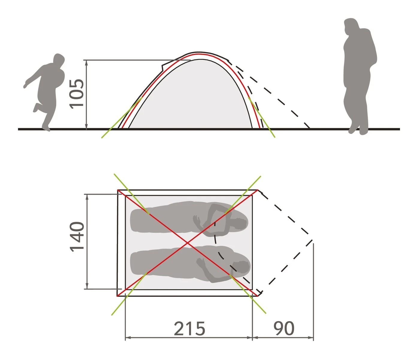 Vaude Campo Compact 2P Zelt (terracotta) 5 Vaude Campo Compact 2P Zelt (terracotta) – Bild 3