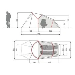 Vaude Chapel SUL XT 2P Zelt (cress-green) -Gregory || VAUDE || Exped Verkaufsgeschäft Vaude Chapel SUL XT 2P Zelt cress green D 15897 182 Bild 2