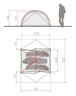 Vaude Space Seamless 2-3P Zelt (cress-green) -Gregory || VAUDE || Exped Verkaufsgeschäft Vaude Space Seamless 2 3P Zelt cress green D 14424 182 Bild 3